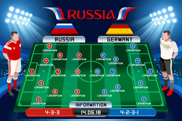 Tácticas de fútbol vector tablero — Archivo Imágenes Vectoriales