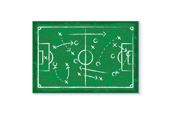 Concepto de estrategia fútbol vector — Vector de stock