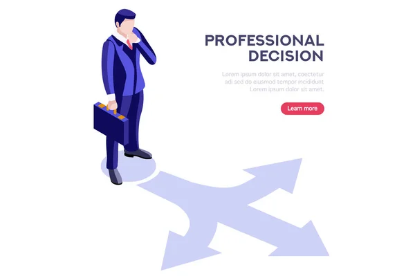 Person choosing and agree the yes select option, ok decision to confirm choice for a solution. Positive fingers out of no negative symbol. Symbolic flat abstract concept. Isometric vector illustration — 스톡 벡터