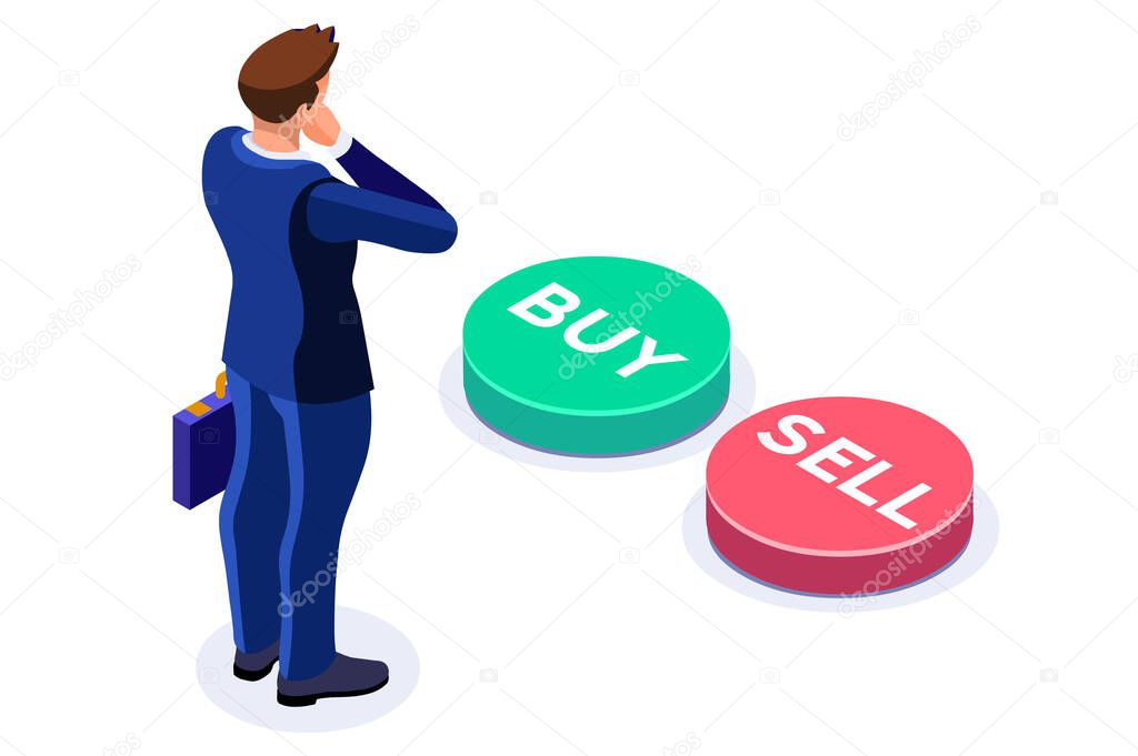 Symbolic profit, increased income symbol as financial investment for investors. Economy and personal finance sign. Person buying an economic account to self investing. Cartoon flat vector illustration
