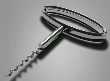 Corkscrew. 3D illustration