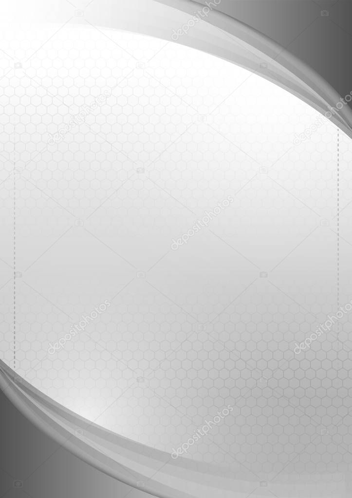 curve and light silver, gray vector layout geometric with line on gradient, abstract background vector