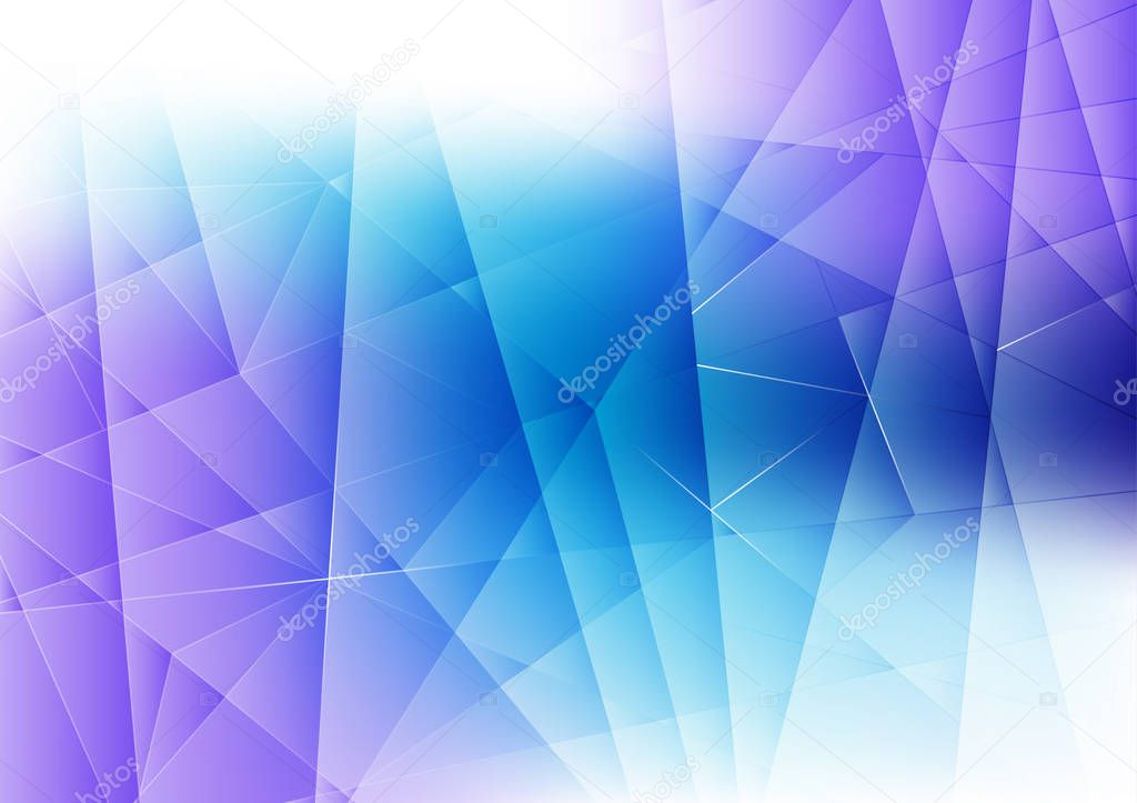 Light purple, Blue layout with lines triangles, gradient illustration, for poster, banner, abstract modern template background, vector