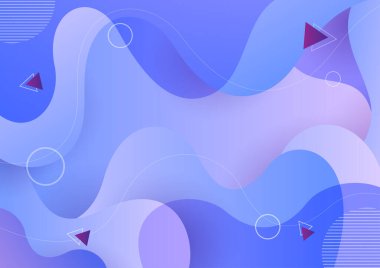 Soyut sıvı şekilli arka plan. Renk gradyanı ve geometrik şekilli tasarım ve düzen. Vektör illüstrasyonu