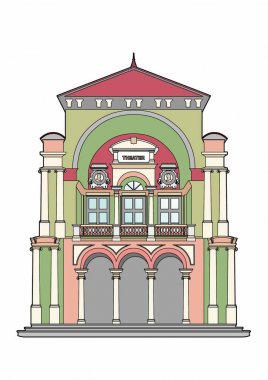 Barok tiyatro illüstrasyon