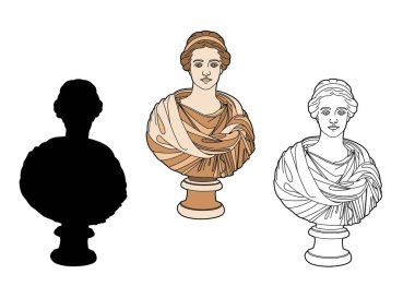 Antika bir kadın büstü