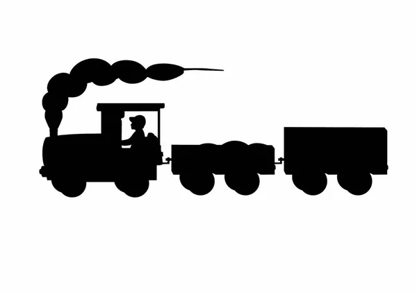 Sombra de un tren — Vector de stock