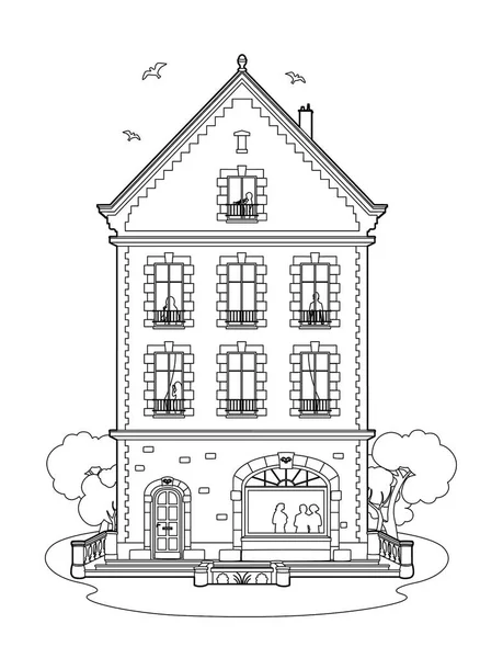 Diseño de edificios con aves — Archivo Imágenes Vectoriales