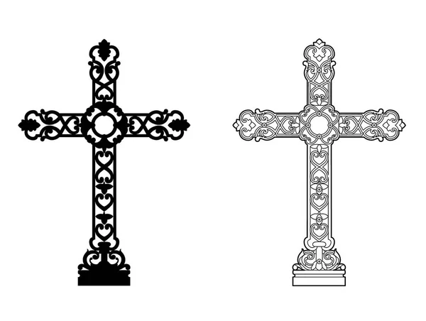 Vektor christliches Kreuz — Stockvektor