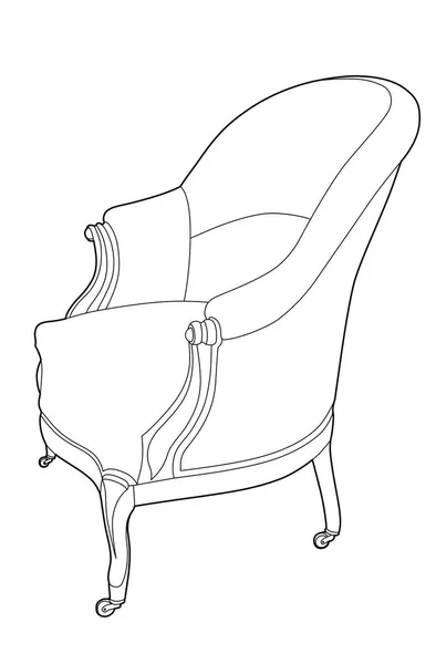 Tekening van een grote stoel — Stockvector