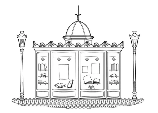 矢量绘图报刊亭 — 图库矢量图片