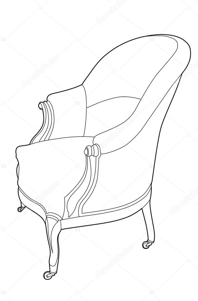 Büyük bir sandalye çizim — Stok Vektör © Edel_s 148182525 Büyük bir sandalye çizim — Stok Vektör © Edel_s 148182525