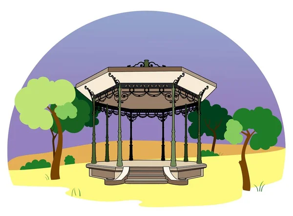 Bandstand in the park — Stock Vector