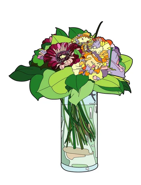 カラフルな花束のベクター — ストックベクタ