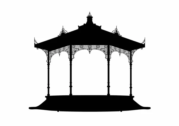 Ombra vettoriale di un bandstand — Vettoriale Stock