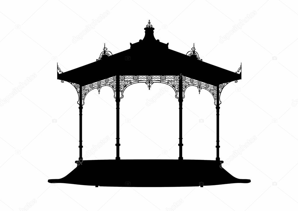 Vector shadow of a bandstand