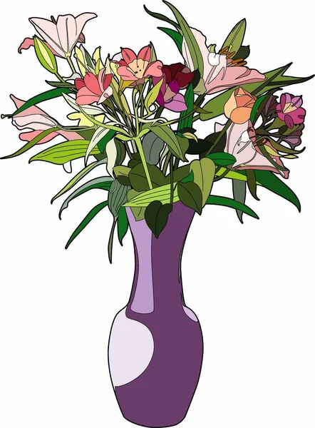 素敵な花束のベクター — ストックベクタ