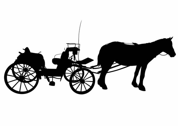 Shadow of a large carriage