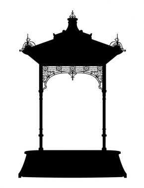 Bir gölge küçük büfe vektör