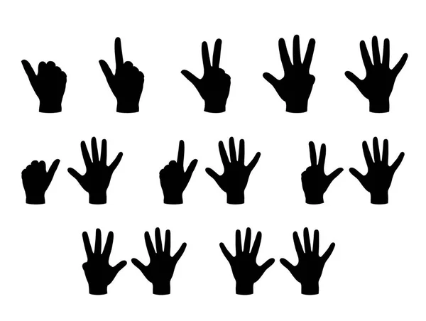 Vector de sombras de mano — Archivo Imágenes Vectoriales