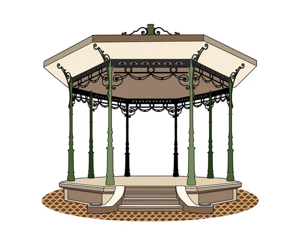 Vektor egy bandstand_romantic — Stock Vector