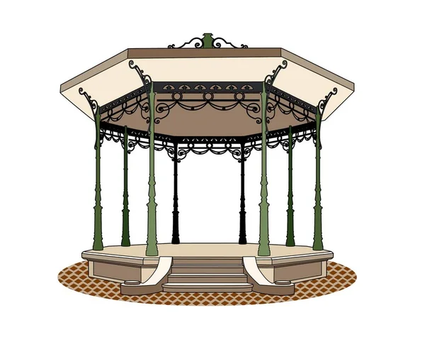 Vector van een bandstand_romantic — Stockvector