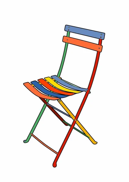 Vetor de uma cadeira de jardim multi-colorida — Vetor de Stock