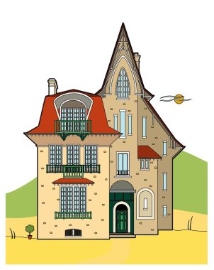 çok güzel bir köşkün vektör