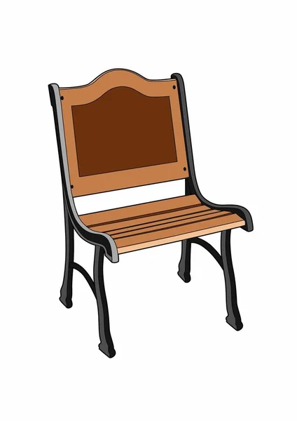 Vector de un asiento de jardín — Vector de stock