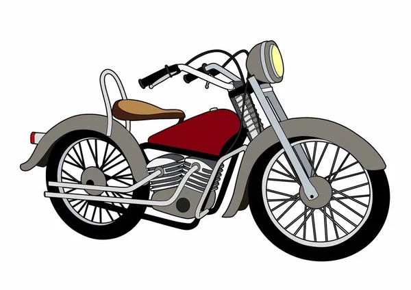 Vector of a vintage motorcycle — Stock Vector