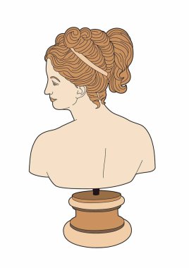 Vektör antika bir yüz