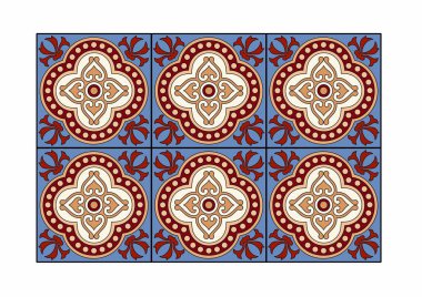 Mavi ve kırmızı kiremit