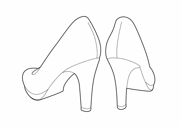 Chaussures avec queue arrière — Image vectorielle