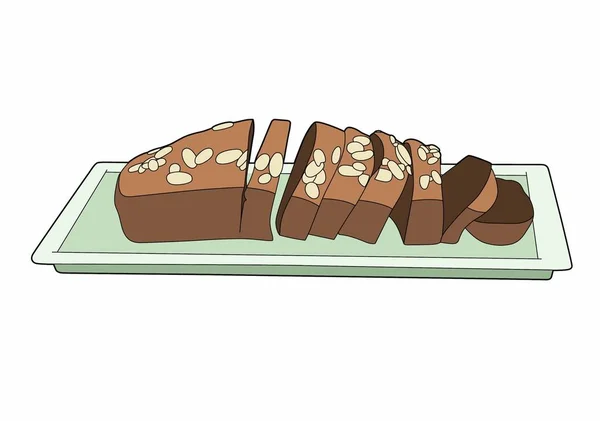 초콜릿 케이크의 벡터 — 스톡 벡터