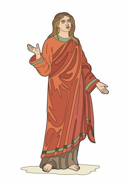 Bir İncil karakter vektör