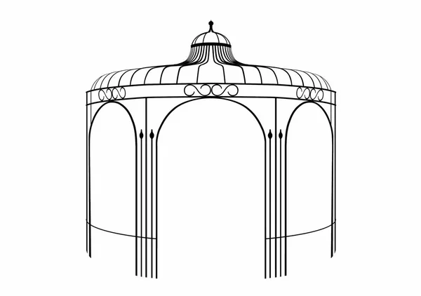 Ilustração Vetorial Gazebo — Vetor de Stock