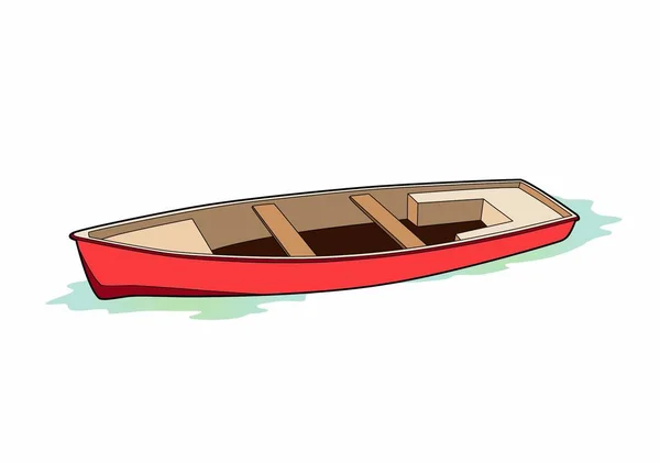 Houten Fisherman Boot — Stockvector