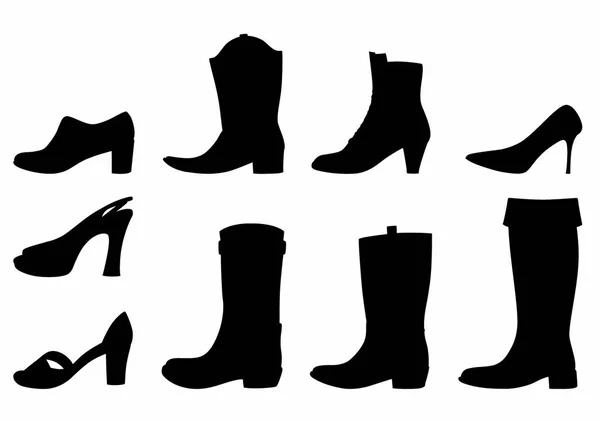 Ilustração Vetorial Botas Sapatos Arquivo Eps — Vetor de Stock