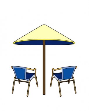 Bahçe Mobilyaları, Eps 8 dosya vektör çizim