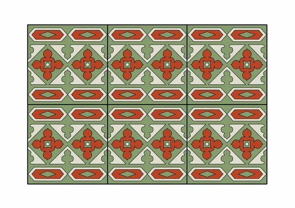 Illustration Vectorielle Tapis Orange Vert Fichier Eps — Image vectorielle