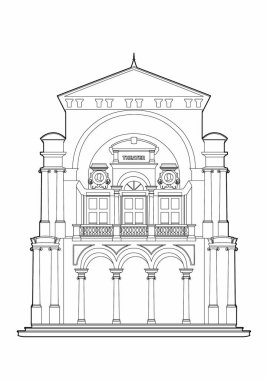 Eski bir tiyatro, Eps 10 dosya vektör çizim