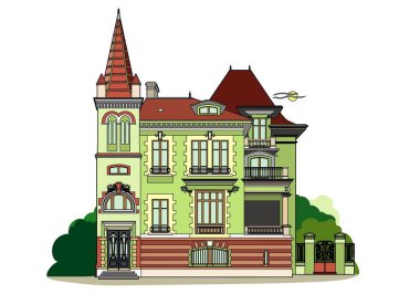 Bir kale, dosyayı Eps 8 vektör çizim