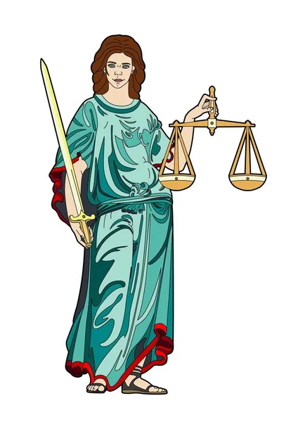 Goddess of justice — Stock Vector