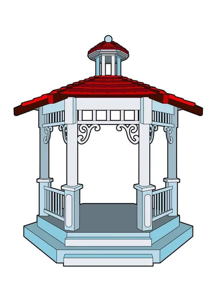 Ilustración Vectorial Gazebo Archivo Eps — Vector de stock