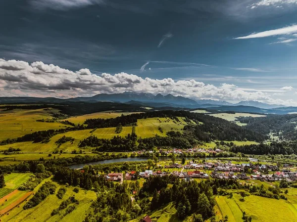 Paisaje Beskid Carpatia Montañas — Foto de Stock