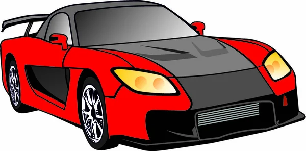 Car vector drive red — Stock Vector