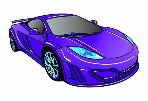 Avtocar vector racing violet — Stock Vector