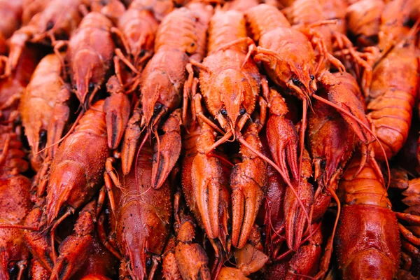 Large boiled red crawfish