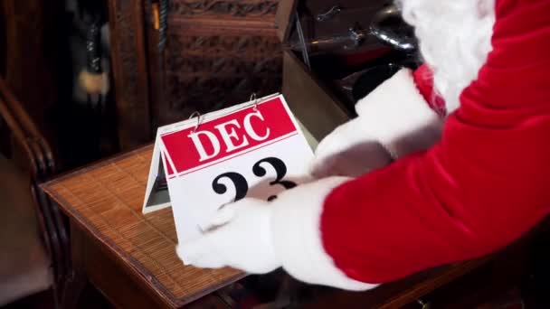 A Télapó keze december 24-re változtatja a naptár oldalát. Mikulás bekapcsolja a régi felvevő karácsonykor.