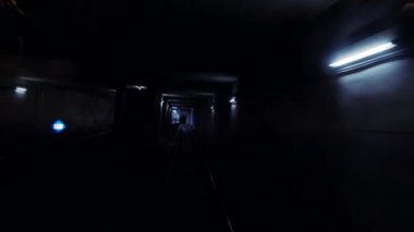 ALMANY, NUREMBERG - 10 Mart 2020: yeraltı tüneli ve metro istasyonu havaalanı.